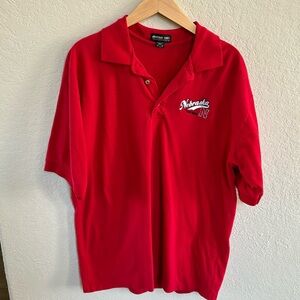 Men's Nebraska Cornhuskers Football Red Polo Shirt